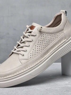 Spring Winter Fur Leather Thick Sole Height Increase Insole 2.5in Thick Sole
